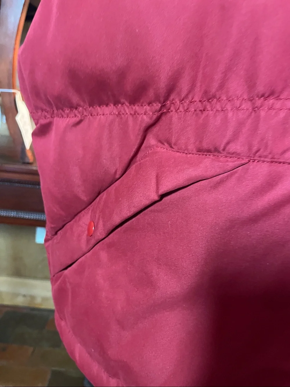 St. John’s Bay XXL burgundy puffer vest 3074.